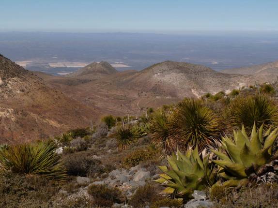 A bela região ao redor de Real de Catorze, Pueblo Mágico ao norte do México